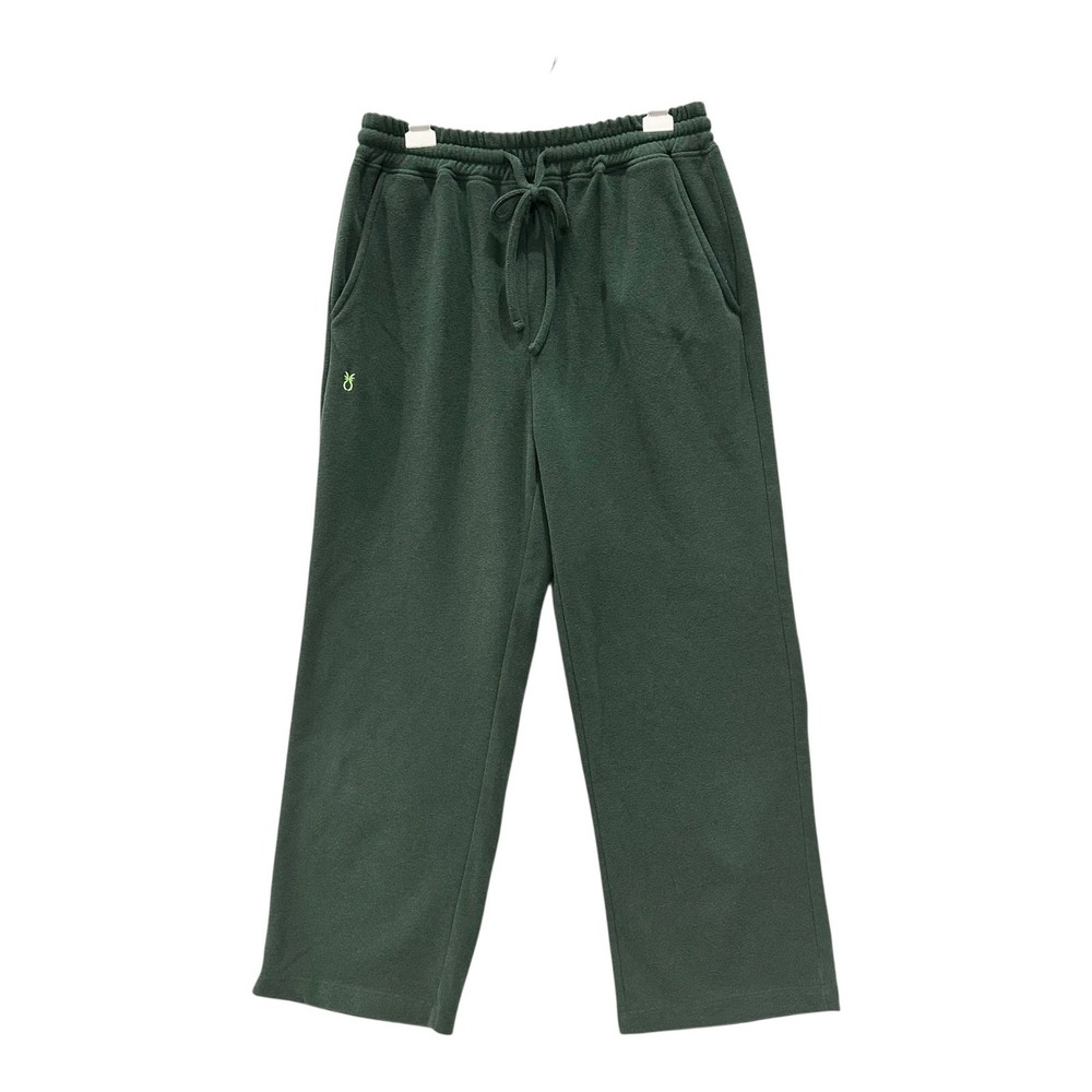 Dudley Stephens Green Fleece Wide Leg Lounge Pants Women's Medium